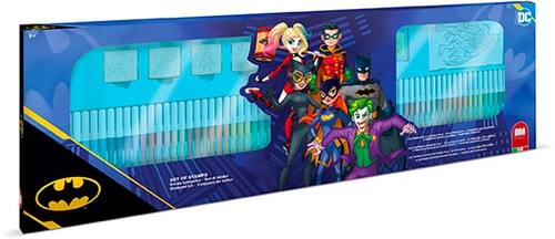 BATMAN 60 FELT-TIP PENS - Includes:60 washable felt-tip pens 30 stickers 1 notebook 4 wooden backed rubber stamps 1 inked and washable pad