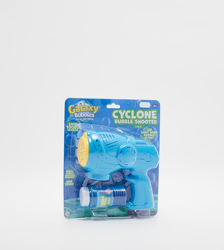 Toy Factory - CYCLONE BUBBLE BLASTER  GUN - GALAXY BUBBLES - General information:  Ideal for Age group Toddler (2-8y)  Complete 
Solution for BUBBLE TOYS  Made out of high Quality Plastics Color: orange