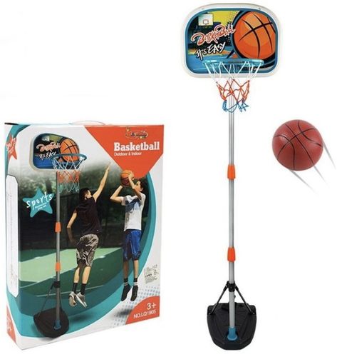 Basketball Set - This playset comes with a plastic ring, a 3 color net, an inflatable basketball and a pump, so you have everything you need to start the game .Your little ones can have a lot of fun playing with this basketball set. Also exercise hand-eye coordination through appropriate challenge levels. The height of the basketball hoop can be adjusted according to the height of the child .In addition, the base makes it stand firmly to the ground when filled with water or sand.