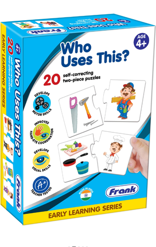 Frank Who Uses This? Early Learner Logic Puzzles - This jigsaw set is often opted for by parents and educators in learning spaces such as homes, schools, daycares and kindergartens. It is designed to keep little ones busy with constructive activities and to help shape their skills, while enjoying themselves.