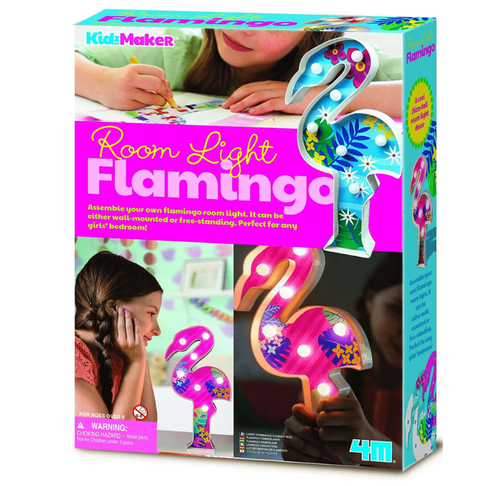 Kidz Maker Room Light Flamingo - Assemble your own flamingo room light. It can be either wall-mounted or free-standing. Perfect for any girls’ bedroom.