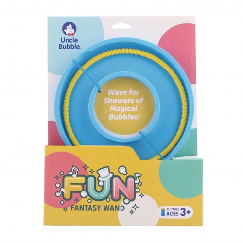 UNCLE BUBBLE FUN - Big Bubble Wand - SIZE: (L)330mm,(W)240mm,(H)50mm INCLUDES: Big Bubble Wand x1pc Holder x1pc Tray x1pc Bubble solution 4oz (118ml) x1pc