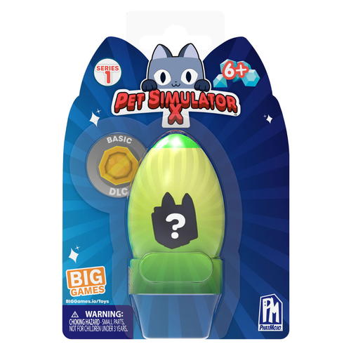 Pet Simulator X MysterybEgg S1 1Pack 3Inch - Surprise egg with random animal, a total of 48 animals to collect.