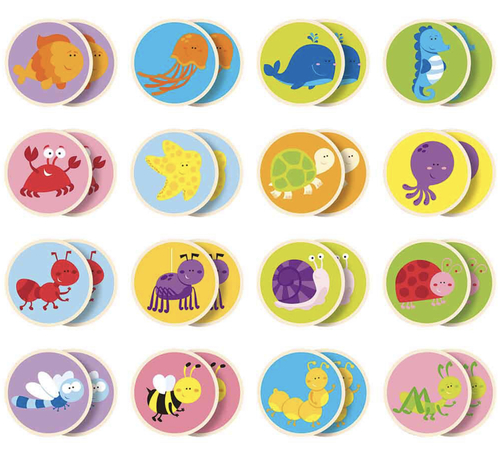 Viga - Animal Pairs Memory Game(32Pcs)
