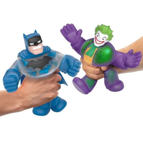 Heroes Of Goo Jit Zu DC Versus Pack Batman Vs Joker - Now your favorite DC characters have joined the Heroes of Goo Jit Zu to become the ultimate squishiest, stretchiest and gooiest Heroes ever! Super durable, their stretchy bodies can stretch up to 3 times their size and then return to their original shape and size! Discover a new way to play and save the day with these cool collectible toys! 
 This toy is not suitable for ages under 3 years. It contains one or more of the following items marbles; small ball; or small parts.