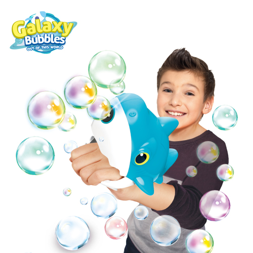 HAND HELD SHARK bubble blower - orange