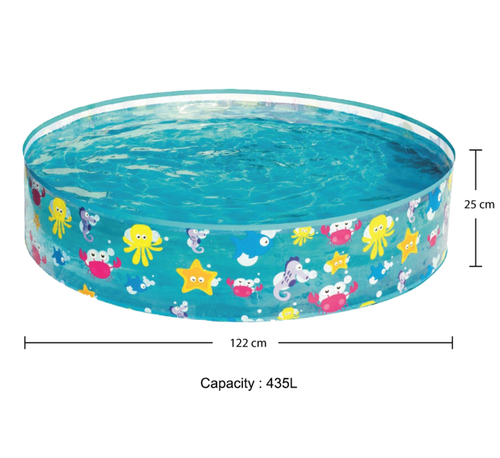 BESTWAY Foldable Kids Swimming Pool - aqua