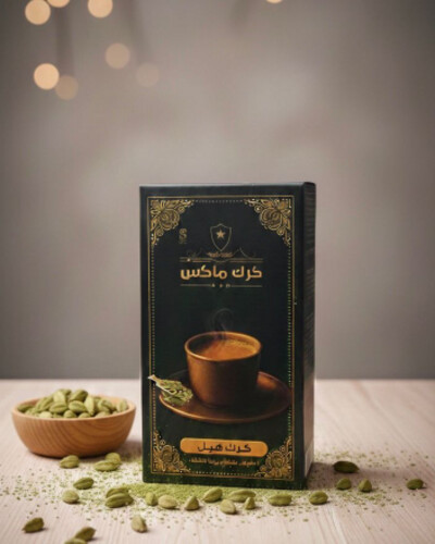 كرك ماكس بالهيل - وصف المنتج :تجربة أصيلة تجمع بين نكهة الكرك الغنية وعبير الهيل العطري، لتمنحك كوب شاي دافئ بطعم متوازن ولمسة تقليدية فاخرة. مثالي لمحبي النكهات الشرقية الكلاسيكية، ويُقدّم في جميع الأوقات ليضفي إحساسًا بالراحة والضيافة العربية الأصيلة خالي من المواد الحافظة والنكهات الصناعية والألوان الغذائية الاصطناعية. العلبة تحتوي 8 أظرف سريعة التحضير.