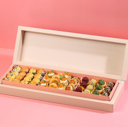 French Pastries - Small pieces of light canapes prepared in the French way Box 42 pieces