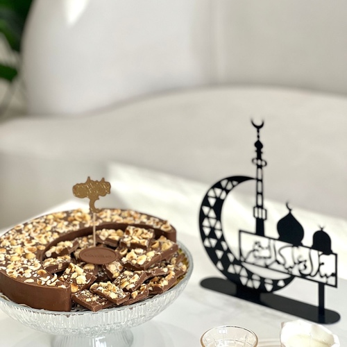 luxure crystal tray block hazelnut