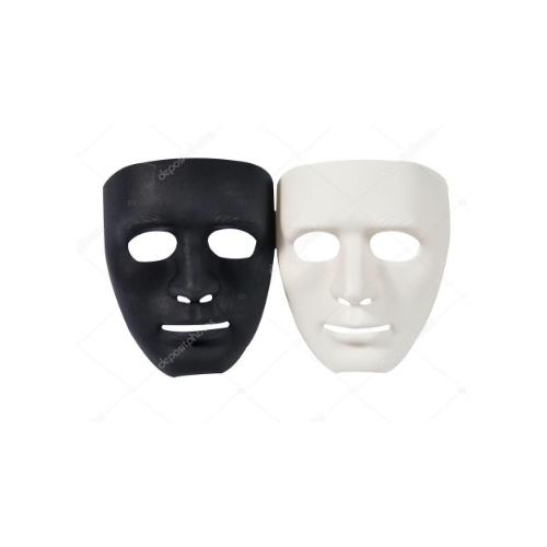 Plain white/black mask