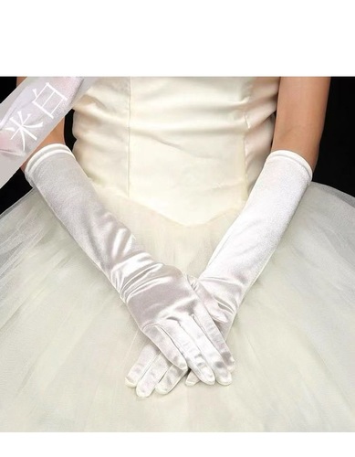 Long White Gloves