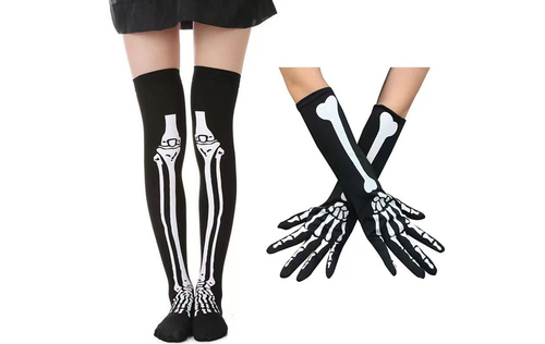 Skeleton Socks And Gloves