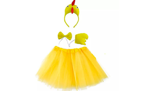 Yellow Baby Skirt With Accessories