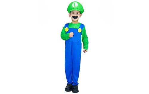 Luigi Boy - Includes costumes hat Face mask mustache gloves