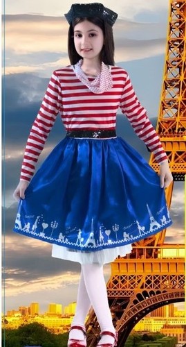 French Girl - includes hat dress sock belt scarf