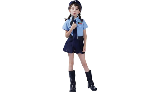 Police Baby Girl2 - includes hat dress tie belt handcuff whistle gun