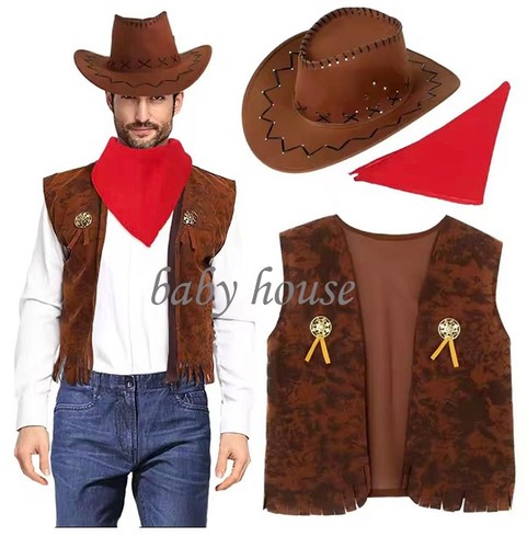 Western Cow Boy - includes
hat
scarf
vest