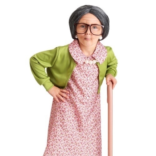 Old Woman Baby - Included  dress jacket stack wig glass