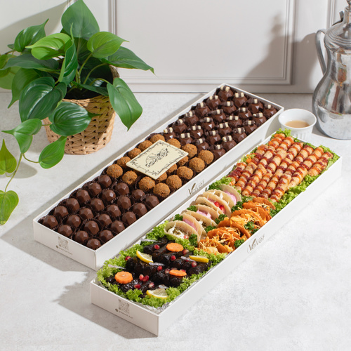 Offer hospitality - Hospitality offer: 68 pieces of chocolate, 60 pieces of citrus fruits, heated grape leaves, taco.