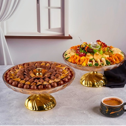 Golden crystal trays