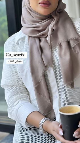 Shal hijab .. dark beige