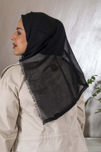 BLACK SHAWL LINEN