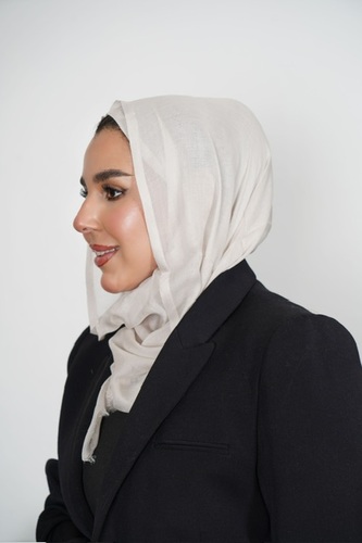 LIGHT BEIGE SHAWL LINEN