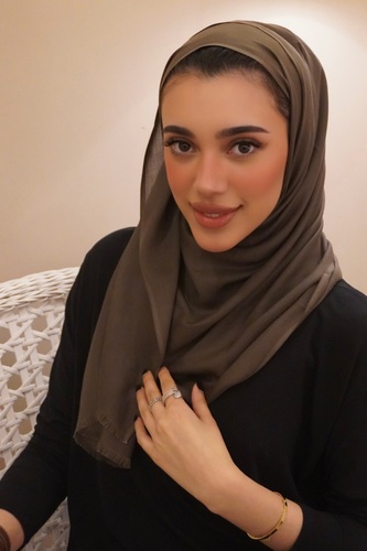 SOFT BROWN OLIVE SHAWL