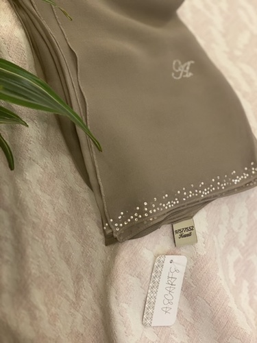 Shifon dark beige with lulu and crystal
