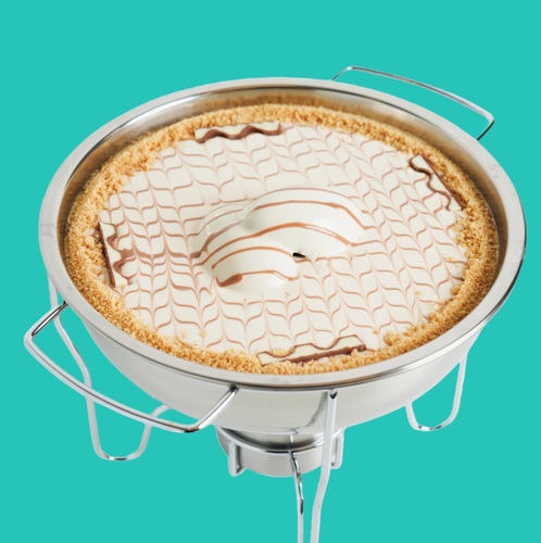 سخان كندر - طبقة من الكيك الطري المغطى بشوكولاتة الكندر و البسكوت &nbsp; 
 تكفي ١٠ اشخاص