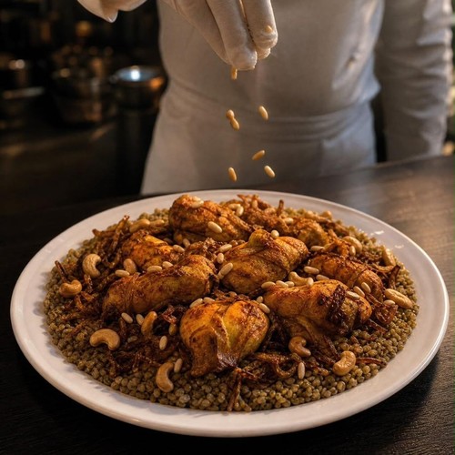 فريكه بالدجاج الشامي