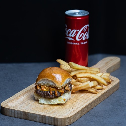slider beef meal - Slider beef, french fries, drink