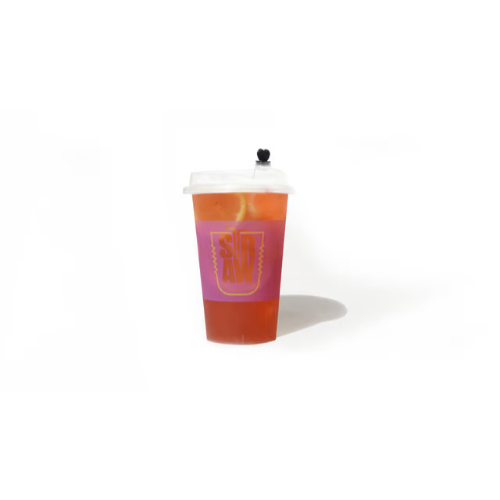 STRAW - Peach Ice Tea - A hint of peach with our impeccably brewed Iced Tea.