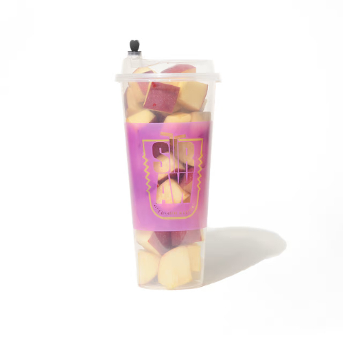 Apple Slices Cup - Tasty and sweet apple pieces in a cup.