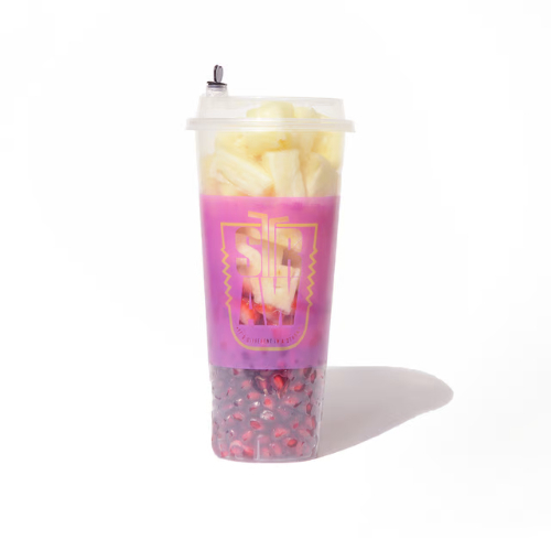 Pomegranate and Strawberry With Pineapple Pieces Cup - A wholesome mix of Pomegranate, strawberry, and pineapple.