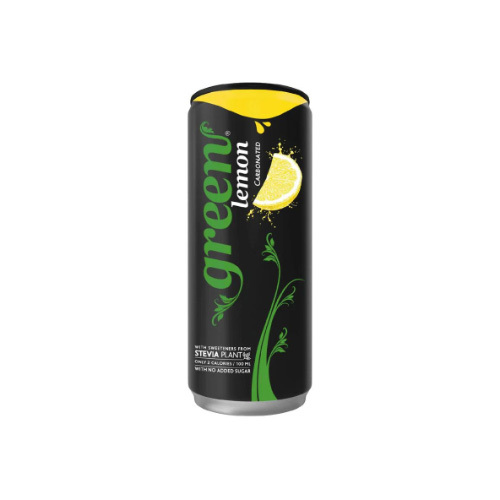 Green Lemon 330 ml - With sweeteners from stevia plant 100% Taste 6% National Juice No Aspartame Free sugar