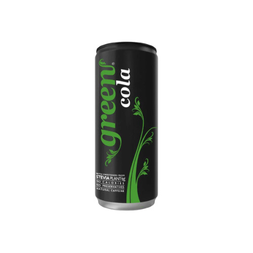 Green Cola 330 ml - With sweeteners from stevia plant  100% Taste  No Calories  No Aspartame Sugar Free