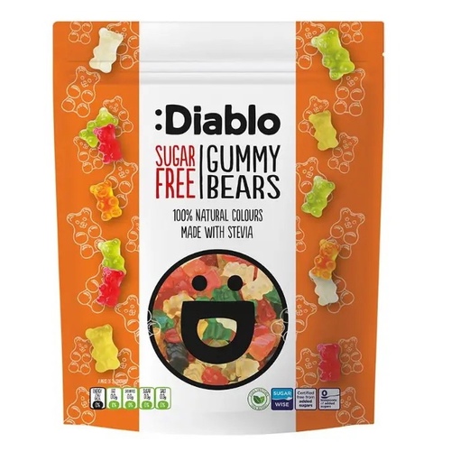 Diablo Gummy Bears Sweets Sugar Free 75g