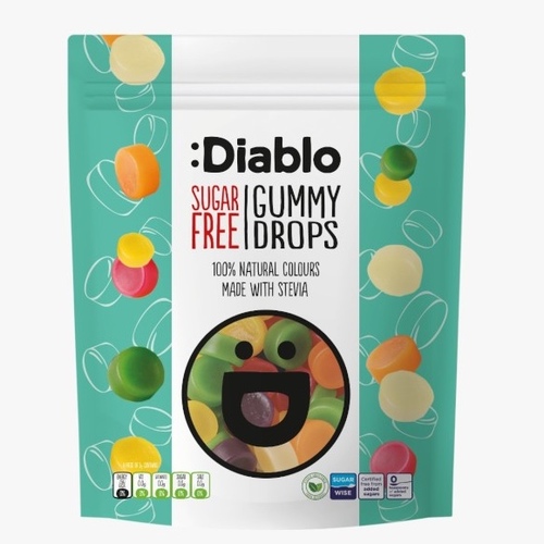 Diablo Gummy Drops Sweets Sugar Free 75g