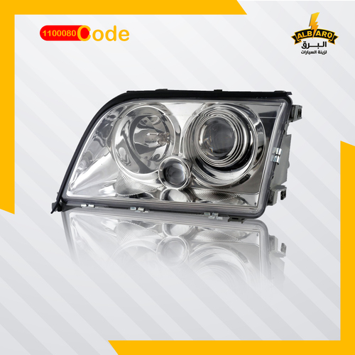 Al Barq for Car Accessories  - HEAD LAMP FOR mercedes 140 - code 1100080 - HEAD
  LAMP FOR mercedes 140 chrome with lens / 92-98