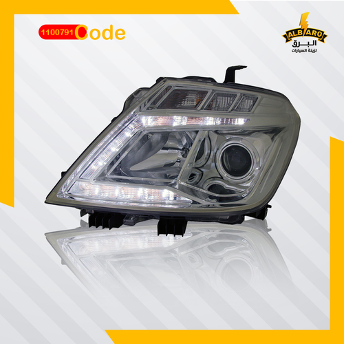 Al Barq for Car Accessories  - HEAD LAMP FOR NISSAN PATROL 2013 PLATANUM WITH D.R.L. LENS - code 1100791 - HEAD
  LAMP FOR NISSAN PATROL 2013 PLATANUM WITH D.R.L. LENS