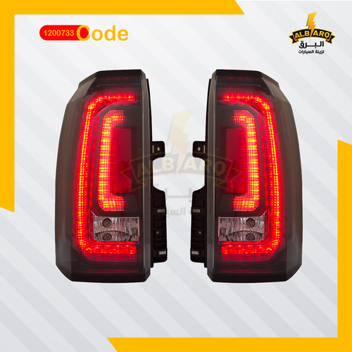 Al Barq for Car Accessories  - TAIL LAMP FOR CHEVROLET TAHOE 2015 - code 1200733 - TAIL
  LAMP FOR CHEVROLET TAHOE 2015 BLACK + CHROME LED