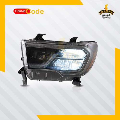 Al Barq for Car Accessories  - Front headlight Toyota Tundra + Sequoia 13-07 - code 1100148 - Front headlight Toyota Tundra + Sequoia 13-07 black with VLAND tube lens