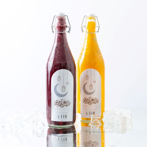 Two Bottles of Tropical Mango and Tropical Berries - * Tropical mango - A cocktail combination of passion fruits and mango * Tropical berries - a cocktail combination of mixed berries and pineapple