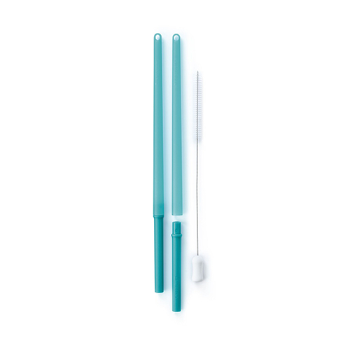 ECO Straw (1pc) & Brush (1pc) - These are the last hardships we kept quiet about! The bow has a unique shape with a rounded edge, ideal for children. Take them with you for picnics or trips. The straws are adjustable and suitable for a variety of glasses, their length can be 18 or 25 cm. Perfect for all drinks: water, cocktails, smoothies, juices ... thanks to the diameter, no seeds or mint leaves get stuck in them, etc. The straws are made of Eco +, which is plastic 