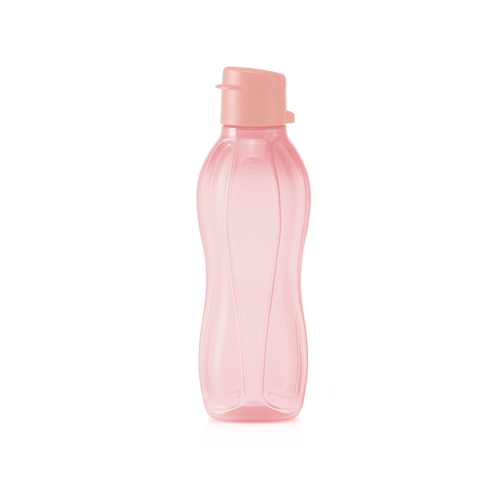 Eco 500 ML Water Bottle | Pink - Say Goodbye to disposable water bottles!  You can make a small change with a big impact by using the Eco Bottles. The tapered, contoured shape of our eco-friendly water bottle fits easily in your hand. These reusable, dishwasher safe water bottles are the perfect size to fit in any bag or purse and with their easy open cap drinking is easy. Just grab and go to stay hydrated wherever you go!BenefitsMade with renewable or circular material: Our sustainably-sourced bottles are made of the first food-safe sustainable materials coming from mixed plastic waste or renewable sources. Environmentally friendly: Think of how many plastic disposable bottles that are thrown away every day! You can help reduce that number simply by using an ECO Bottle! Staying hydrated just got easier! The Eco Bottle is lightweight, leak proof and small enough to tuck in a tote bag or backpack, or carry in your hand by a handle or strap, so you can take it with you wherever and however you travel... by car, train, foot or bike! ​ Easy drinking and hygienic covered spout: Flip cap design allows for easy opening and smooth flow when drinking. Not too big, not too small! The 500ml is just the right size for a quick drink on the go and is easy to carry when full, even for kids! Can stand the test of time: Made from extremely durable material, your long-lasting Eco Bottle can be used over and over again without worry of breakage!Tips: Thanks to its shape, it fits in the fridge door and its Easy Drink Cap makes it easy to drink from while walking, playing sports or enjoying any outdoor activity. See-through design allows you to view its contents. Its ergonomic design allows you to easily grip and hold it securely while pouring. The Easy Drink Cap's small opening safely regulates the flow of the fluid, making it more comfortable to drink from. ;There is also a ring on the Cap, allowing you to add a strap for easy carrying.Leak proof cap prevents spills Easy to clean Fits in most car and bicycle cup and bottle holders Features a large tab for easy opening and closing Tapered, contoured shape fits easily in your handWashingIt is recommended to wash your Eco Bottle daily. The Eco Bottle is dishwasher-safe, it is also hand-washable using a bottle brush, warm water and a little dishwashing liquid. The Easy Drink Cap is dishwasher-safe. Just place it in the open position on top rack. If you detect unpleasant smells coming from drinks stored in the bottle:Fill the bottle with warm water and a few drops of dishwashing liquid. Let it stand for half an hour. Rinse several times.Allow the bottle to dry, open when not in use. Liquids with spices, tomato or carrots can cause staining; this will not affect the performance of the product.UsageBe sure to fill the Eco Bottle with cold or room-temperature drinks only. Not freezer safe. Not safe for use in the microwave. Eco Bottles are not suitable for use with hot or carbonated beverages or with carbonating devices.