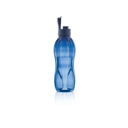 Eco 1000 ML Water Bottle | Nocturnal Sea - Say Goodbye to disposable water bottles!  You can make a small change with a big impact by using the Eco Bottles. The tapered, contoured shape of our eco-friendly water bottle fits easily in your hand. These reusable, dishwasher safe water bottles are the perfect size to fit in any bag or purse and with their easy open cap drinking is easy. Just grab and go to stay hydrated wherever you go!BenefitsMade with renewable or circular material: Our sustainably-sourced bottles are made of the first food-safe sustainable materials coming from mixed plastic waste or renewable sources. Environmentally friendly: Think of how many plastic disposable bottles that are thrown away every day! You can help reduce that number simply by using an ECO Bottle! Staying hydrated just got easier! The Eco Bottle is lightweight, leak proof and small enough to tuck in a tote bag or backpack, or carry in your hand by a handle or strap, so you can take it with you wherever and however you travel... by car, train, foot or bike! ​ Easy drinking and hygienic covered spout: Flip cap design allows for easy opening and smooth flow when drinking. Can stand the test of time: Made from extremely durable material, your long-lasting Eco Bottle can be used over and over again without worry of breakage! Great for on-the-go or at home! The 1L capacity is the perfect size for staying hydrated while on the move or for serving water at the dinner table.Tips: Thanks to its shape, it fits in the fridge door and its Easy Drink Cap makes it easy to drink from while walking, playing sports or enjoying any outdoor activity. See-through design allows you to view its contents. Its ergonomic design allows you to easily grip and hold it securely while pouring. The Easy Drink Cap's small opening safely regulates the flow of the fluid, making it more comfortable to drink from. ;There is also a ring on the Cap, allowing you to add a strap for easy carrying.Leak proof cap prevents spills Easy to clean Fits in most car and bicycle cup and bottle holders Features a large tab for easy opening and closing Tapered, contoured shape fits easily in your handWashingIt is recommended to wash your Eco Bottle daily. The Eco Bottle is dishwasher-safe, it is also hand-washable using a bottle brush, warm water and a little dishwashing liquid. The Easy Drink Cap is dishwasher-safe. Just place it in the open position on top rack. If you detect unpleasant smells coming from drinks stored in the bottle:Fill the bottle with warm water and a few drops of dishwashing liquid. Let it stand for half an hour. Rinse several times.Allow the bottle to dry, open when not in use. Liquids with spices, tomato or carrots can cause staining; this will not affect the performance of the product.UsageBe sure to fill the Eco Bottle with cold or room-temperature drinks only. Not freezer safe. Not safe for use in the microwave. Eco Bottles are not suitable for use with hot or carbonated beverages or with carbonating devices.