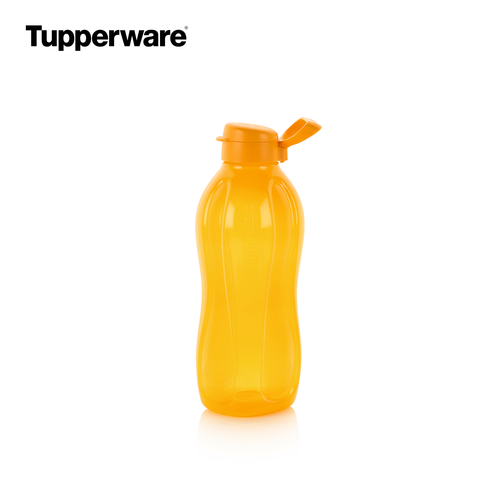 Eco 2000 ML Water Bottle | Papaya Orange - Say Goodbye to disposable water bottles!  You can make a small change with a big impact by using the Eco Bottles. The tapered, contoured shape of our eco-friendly water bottle fits easily in your hand. These reusable, dishwasher safe water bottles are the perfect size to fit in any bag or purse and with their easy open cap drinking is easy. Just grab and go to stay hydrated wherever you go!BenefitsMade with renewable or circular material: Our sustainably-sourced bottles are made of the first food-safe sustainable materials coming from mixed plastic waste or renewable sources. Environmentally friendly: Think of how many plastic disposable bottles that are thrown away every day! You can help reduce that number simply by using an ECO Bottle! Staying hydrated just got easier! The Eco Bottle is lightweight, leak proof and small enough to tuck in a tote bag or backpack, or carry in your hand by a handle or strap, so you can take it with you wherever and however you travel... by car, train, foot or bike! ​ Easy drinking and hygienic covered spout: Flip cap design allows for easy opening and smooth flow when drinking. Can stand the test of time: Made from extremely durable material, your long-lasting Eco Bottle can be used over and over again without worry of breakage! Great for on-the-go or at home! The 2L capacity is the perfect size for staying hydrated while on the move or for serving water at the dinner table.Tips: Thanks to its shape, it fits in the fridge door and its Easy Drink Cap makes it easy to drink from while walking, playing sports or enjoying any outdoor activity. See-through design allows you to view its contents. Its ergonomic design allows you to easily grip and hold it securely while pouring. The Easy Drink Cap's small opening safely regulates the flow of the fluid, making it more comfortable to drink from. There is also a ring on the Cap, allowing you to add a strap for easy carrying.Leak proof cap prevents spills Easy to clean Fits in most car and bicycle cup and bottle holders Features a large tab for easy opening and closing Tapered, contoured shape fits easily in your handWashingIt is recommended to wash your Eco Bottle daily. The Eco Bottle is dishwasher-safe, it is also hand-washable using a bottle brush, warm water and a little dishwashing liquid. The Easy Drink Cap is dishwasher-safe. Just place it in the open position on top rack. If you detect unpleasant smells coming from drinks stored in the bottle:Fill the bottle with warm water and a few drops of dishwashing liquid. Let it stand for half an hour. Rinse several times.Allow the bottle to dry, open when not in use. Liquids with spices, tomato or carrots can cause staining; this will not affect the performance of the product.UsageBe sure to fill the Eco Bottle with cold or room-temperature drinks only. Not freezer safe. Not safe for use in the microwave. Eco Bottles are not suitable for use with hot or carbonated beverages or with carbonating devices.