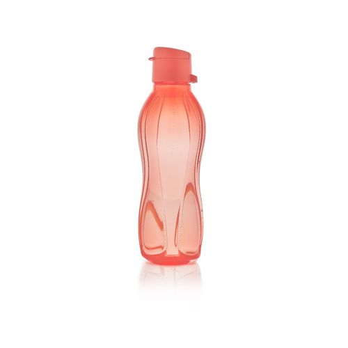 Eco 500 ML Water Bottle | Watermelon - Say Goodbye to disposable water bottles!  You can make a small change with a big impact by using the Eco Bottles. The tapered, contoured shape of our eco-friendly water bottle fits easily in your hand. These reusable, dishwasher safe water bottles are the perfect size to fit in any bag or purse and with their easy open cap drinking is easy. Just grab and go to stay hydrated wherever you go!BenefitsMade with renewable or circular material: Our sustainably-sourced bottles are made of the first food-safe sustainable materials coming from mixed plastic waste or renewable sources. Environmentally friendly: Think of how many plastic disposable bottles that are thrown away every day! You can help reduce that number simply by using an ECO Bottle! Staying hydrated just got easier! The Eco Bottle is lightweight, leak proof and small enough to tuck in a tote bag or backpack, or carry in your hand by a handle or strap, so you can take it with you wherever and however you travel... by car, train, foot or bike! ​ Easy drinking and hygienic covered spout: Flip cap design allows for easy opening and smooth flow when drinking. Not too big, not too small! The 500ml is just the right size for a quick drink on the go and is easy to carry when full, even for kids! Can stand the test of time: Made from extremely durable material, your long-lasting Eco Bottle can be used over and over again without worry of breakage!Tips: Thanks to its shape, it fits in the fridge door and its Easy Drink Cap makes it easy to drink from while walking, playing sports or enjoying any outdoor activity. See-through design allows you to view its contents. Its ergonomic design allows you to easily grip and hold it securely while pouring. The Easy Drink Cap's small opening safely regulates the flow of the fluid, making it more comfortable to drink from. ;There is also a ring on the Cap, allowing you to add a strap for easy carrying.Leak proof cap prevents spills Easy to clean Fits in most car and bicycle cup and bottle holders Features a large tab for easy opening and closing Tapered, contoured shape fits easily in your handWashingIt is recommended to wash your Eco Bottle daily. The Eco Bottle is dishwasher-safe, it is also hand-washable using a bottle brush, warm water and a little dishwashing liquid. The Easy Drink Cap is dishwasher-safe. Just place it in the open position on top rack. If you detect unpleasant smells coming from drinks stored in the bottle:Fill the bottle with warm water and a few drops of dishwashing liquid. Let it stand for half an hour. Rinse several times.Allow the bottle to dry, open when not in use. Liquids with spices, tomato or carrots can cause staining; this will not affect the performance of the product.UsageBe sure to fill the Eco Bottle with cold or room-temperature drinks only. Not freezer safe. Not safe for use in the microwave. Eco Bottles are not suitable for use with hot or carbonated beverages or with carbonating devices.